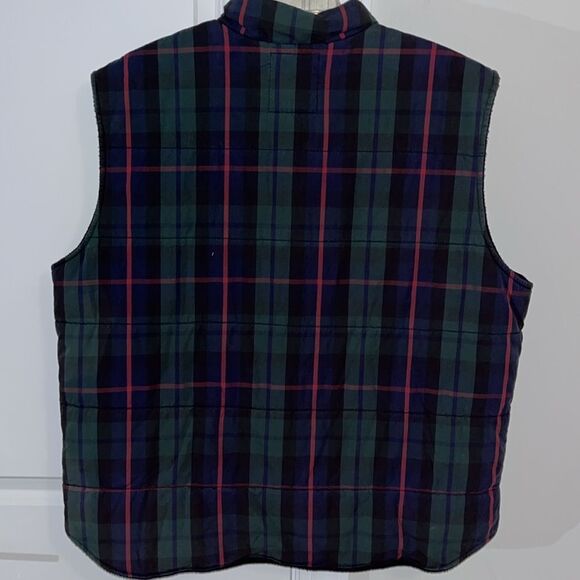 Vintage Gap MNT Country Plaid Tartan Puffer Puffy Fleece Lined Men’s Vest Jacket - Picture 9 of 9
